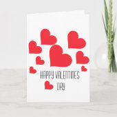 Carte Cute Little Red Hearts Cool Chic Valentine's Day (Devant)