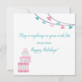 Carte Cute Llama avec cadeaux de Noël (Dos)