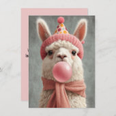 Carte Cute Llama Birthday Card (Devant / Derrière)