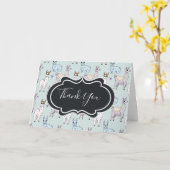 Carte Cute Llama Motif sur le Merci Pois (Fleur jaune)