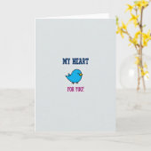 Carte Cute Love Bird Heart Card (Fleur jaune)