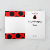 Carte Cute Love Bug Ladybug Greeting Card (Intérieur)