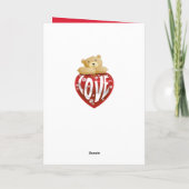 Carte Cute Love You Beary Much Saint-Valentin (Dos)