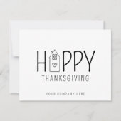 Carte Cute Maison Bon thanksgiving Immobilier (Devant)