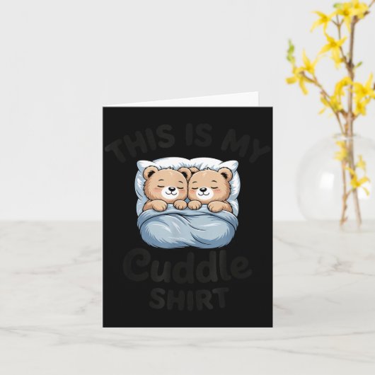 Carte Cute Matching Bear This Is My Cuddle  (Fleur jaune)