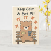 Carte Cute Math Nerd Bear with Pie (Fleur jaune)