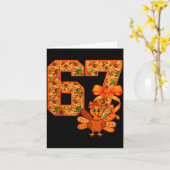 Carte Cute Meme 67 Coquette Bow Turkey Thanksgiving Aest (Fleur jaune)