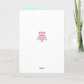 Carte Cute Mermaid Rainbow Glitter Personalized (Dos)