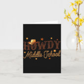 Carte Cute Middle School Teacher Rodeo Western Howdy Mid (Fleur jaune)