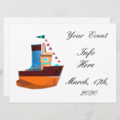 Carte Cute Minuscule remorqueur Thunder-Cove (Devant / Derrière)