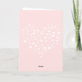 Carte Cute moderne Red Pink Hearts Heureuse Sainte-Valen (Dos)