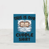 Carte Cute Monkey Couple This Is Our Cuddle  (Devant)
