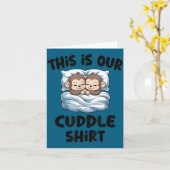 Carte Cute Monkey Couple This Is Our Cuddle  (Fleur jaune)