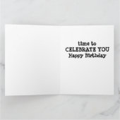 CARTE CUTE MONKEY DIT LE TEMPS DE CÉLÉBRER "VOUS" (Intérieur)