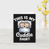 Carte Cute Monkey Sleep Couple This Is My Cuddle  (Fleur jaune)