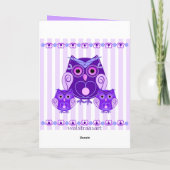 Carte Cute Mother's day card with Owls and text (Dos)