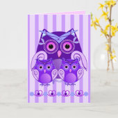 Carte Cute Mother's day card with Owls and text (Fleur jaune)