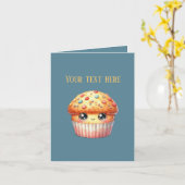 Carte Cute muffin lovers Bakery vendors customizable (Fleur jaune)