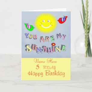 Carte Cute My Sunshine Personalised Birthday Card