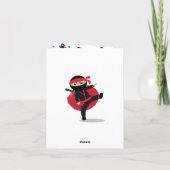 Carte Cute Ninja Warrior Black & Red Kids (Dos)