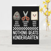 Carte Cute Nothing Beats Kindergarten Teacher Humor (Fleur jaune)