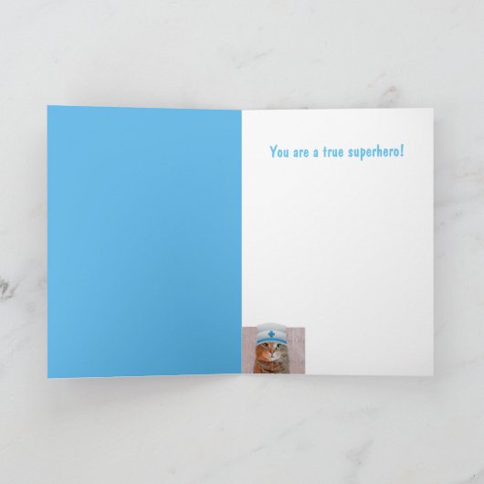Carte Cute Nurse Merci (Intérieur)
