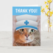 Carte Cute Nurse Merci (Fleur jaune)