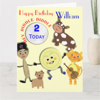 Cute Nursery Rhyme Kids Age et nom Anniversaire