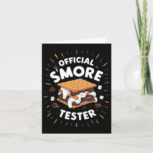 Carte Cute Official S'more Tester Smores Drôle Camper Ca (Devant)
