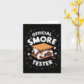 Carte Cute Official S'more Tester Smores Drôle Camper Ca (Fleur jaune)