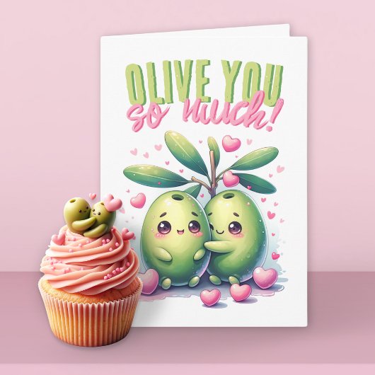 Carte Cute Olive You So Many Funny Valentine's Day Card