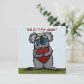 Carte Cute Ours Koala (Debout devant)