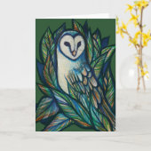 Carte Cute Owl (Fleur jaune)