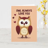 Carte Cute Owl Always Love You Card (Fleur jaune)