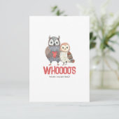 Carte Cute Owl Pun Valentine's Day Card (Debout devant)