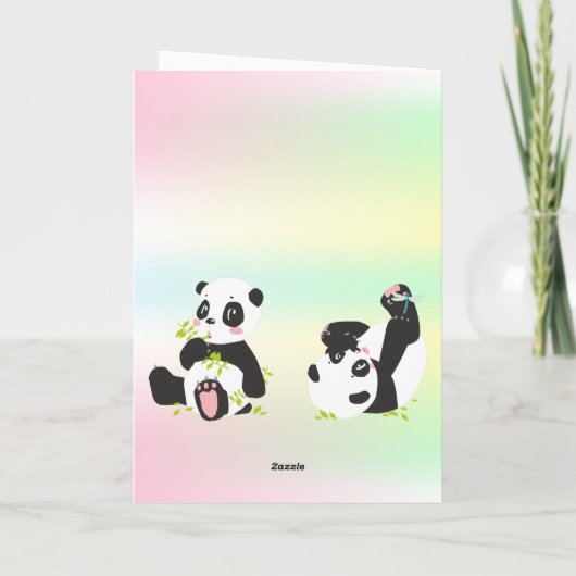 Carte Cute panda (Dos)