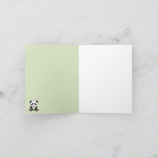 Carte Cute Panda Bear Bamboo Kawaii Animals Pattern (Intérieur)