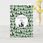 Carte Cute Panda Bear Motif Anniversaire (Fleur jaune)