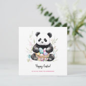 Carte Cute Panda Bear Russe Pâques (Debout devant)