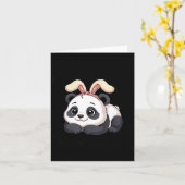 Carte Cute Panda Bunny Some Bunny Loves You  (Fleur jaune)