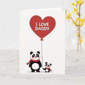 Carte Cute Panda I Love Daddy Card (Fleur jaune)