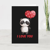 Carte Cute Panda | I Love You Valentine (Devant)