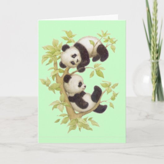 Carte Cute Pandas (Devant)