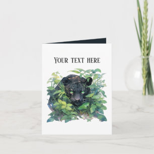 Carte Cute Panther ajouter du texte