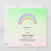 Carte Cute Pastel Rainbow dégradé fleur Nom du thème (Devant)