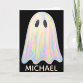 Carte Cute Pastel Rainbow Ghost | Éffrayant esthétique (Devant)
