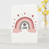 Carte Cute Pastel Rainbow Love Card (Fleur jaune)
