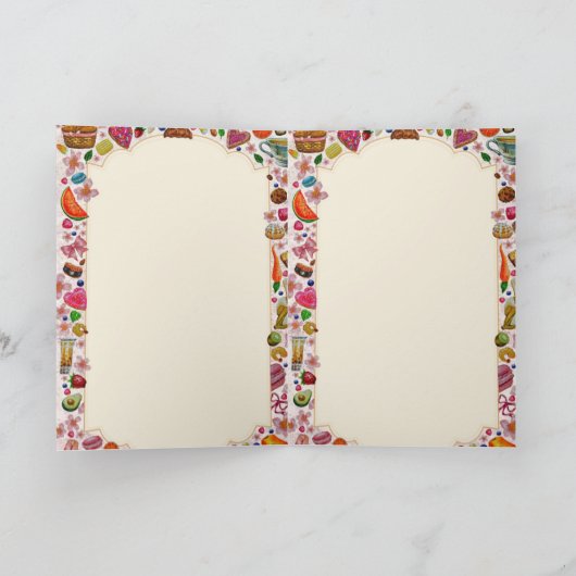 Carte Cute Pastry Confections Sweets (Intérieur)
