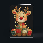 Carte Cute Patchwork Reindeer Christmas Xmas Men Women K<br><div class="desc">Cute Patchwork Reindeer Christmas Xmas Men Women Kids Gift</div>