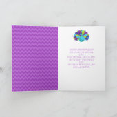 Carte Cute Peacock Green and Purple Birthday  (Intérieur)